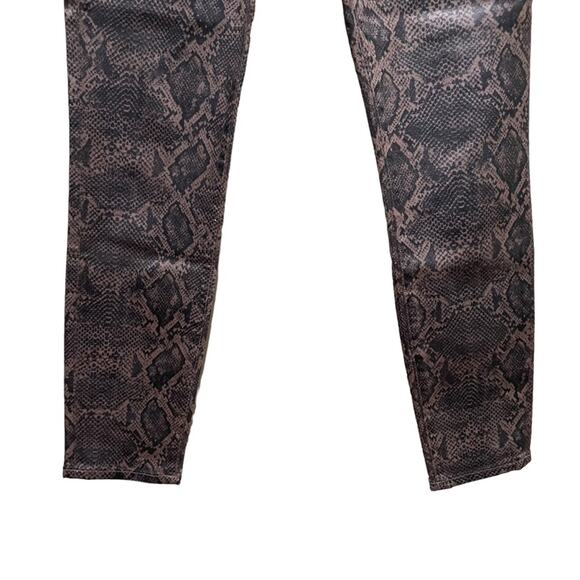 J BRAND Lillie Coated High Rise Skinny Jeans Snakeskin Size 27 - Picture 6 of 13